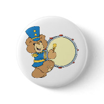 Marching Band Drummer Bear buttons by doonidesigns Marching Band Drummer Bear buttons