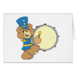 Marching Band Drummer Bear Greeting Cards