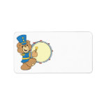 Marching Band Drummer Bear Custom Address Labels