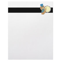 Marching Band Drummer Bear Customized Letterhead