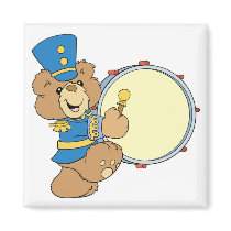 Marching Band Drummer Bear magnets by doonidesigns Marching Band Drummer Bear magnets