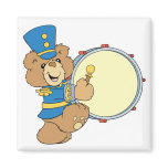 Marching Band Drummer Bear magnets