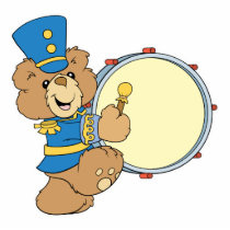 Marching Band Drummer Bear Photo Cutout