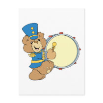 Marching Band Drummer Bear postcards by doonidesigns Marching Band Drummer Bear postcards
