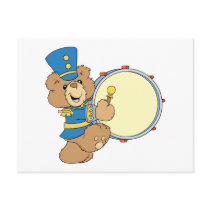 Marching Band Drummer Bear postcards by doonidesigns Marching Band Drummer Bear postcards