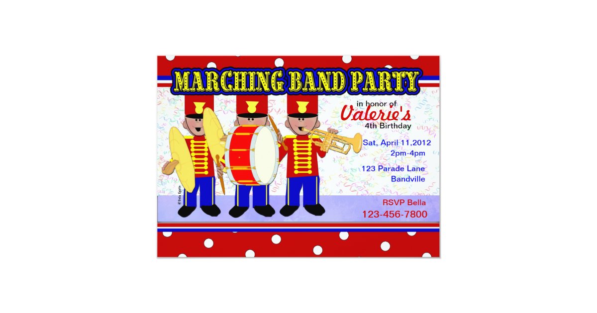 Marching Band Party Card Zazzle
