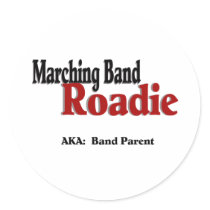 Marching Band Roadie Round Stickers