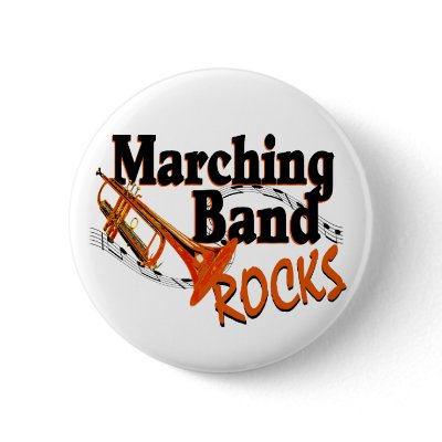 Marching Band Rocks Pin