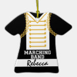Marching Band Uniform Photo Black White Gold Christmas Ornaments