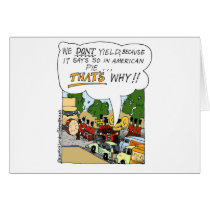 Marching Band Yields Funny Offbeat Cartoon Gifts Card