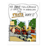 Marching Band Yields Funny Offbeat Cartoon Gifts Post Card