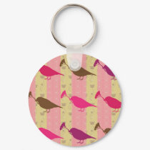 Marching Birds Design Keychain