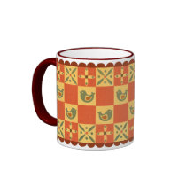 Marching Birds Mug Red