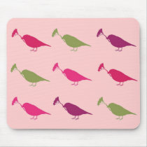Marching Birds Pink Mousepad