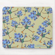 Marching Peacock collage mousepads
