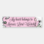 Marcus, Lord Westcliff Bumper Sticker