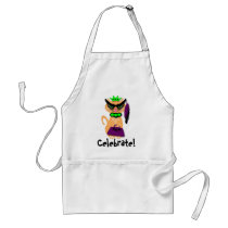 Mardi Gra Queen Kitty Kat Apron