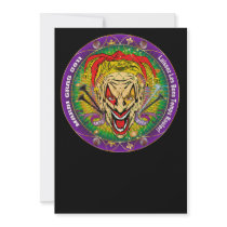 Mardi Gras 2011 Joker-V-3 Personalized Invitation