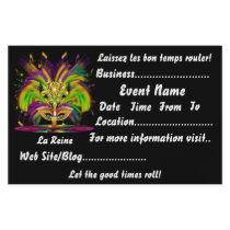 Mardi Gras 5.5" x 8.5" Landscape Please View Notes Flyer Design