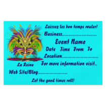 Mardi Gras 5.5" x 8.5" Landscape Please View Notes Flyer Design