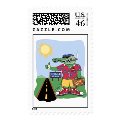 Mardi Gras Alligator Postage