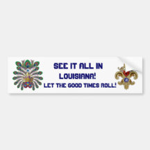 Mardi Gras Argos-Argus Eyes Important view notes Bumper Sticker