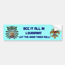 Mardi Gras Argos-Argus Eyes Important view notes Bumper Sticker