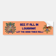 Mardi Gras Argos-Argus Eyes Important view notes Bumper Sticker