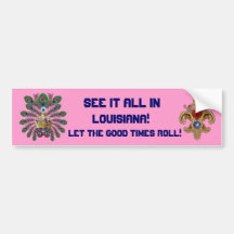 Mardi Gras Argos-Argus Eyes Important view notes Bumper Stickers