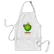 Mardi Gras Bead Chick (green) Apron