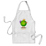 Mardi Gras Bead Chick (green) Apron