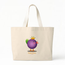 Mardi Gras Bead Chick (purple) Canvas Bag