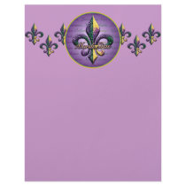 Mardi Gras bead Fleur de lis 2 Letterhead