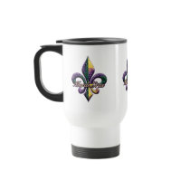 Mardi Gras bead Fleur de lis 2 Mug