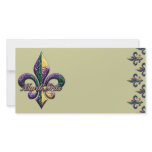 Mardi Gras bead Fleur de lis 2 photo cards