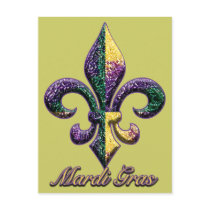 Mardi Gras bead Fleur de lis 2 Post Cards