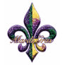 Mardi Gras bead Fleur de lis 2 Tee Shirts