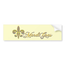 Mardi Gras bead Fleur de lis Bumper Sticker