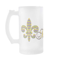 Mardi Gras bead Fleur de lis Coffee Mug