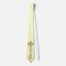 Mardi Gras bead Fleur de lis Custom Ties