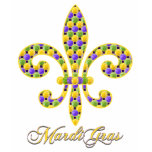 Mardi Gras bead Fleur de lis t-shirts