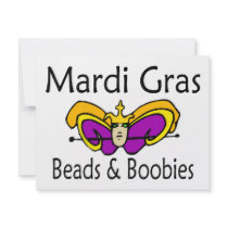 Mardi Gras Beads And Boobies Announcement