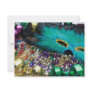 Mardi Gras Beads & Feather Mask Invitation