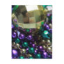 Mardi Gras Beads Gold Postcard Invitation Template
