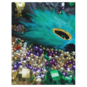 Mardi Gras Beads & Green Feather Mask flyers by donnabellas Mardi Gras Beads & Green Feather Mask flyers