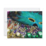Mardi Gras Beads & Green Feather Mask Invitation