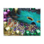 Mardi Gras Beads & Green Feather Mask Postcard