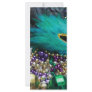 Mardi Gras Beads & Green Feather Mask Rack Card Template