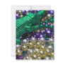 Mardi Gras Beads & Green Gator Invitations