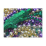 Mardi Gras Beads & Green Gator Postcard